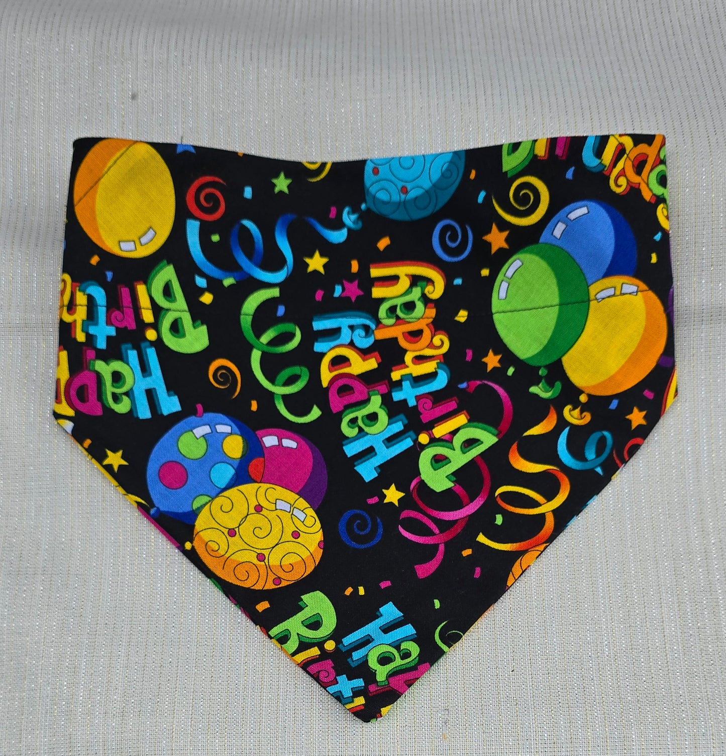 Happy Birthday bandanas for dogs.