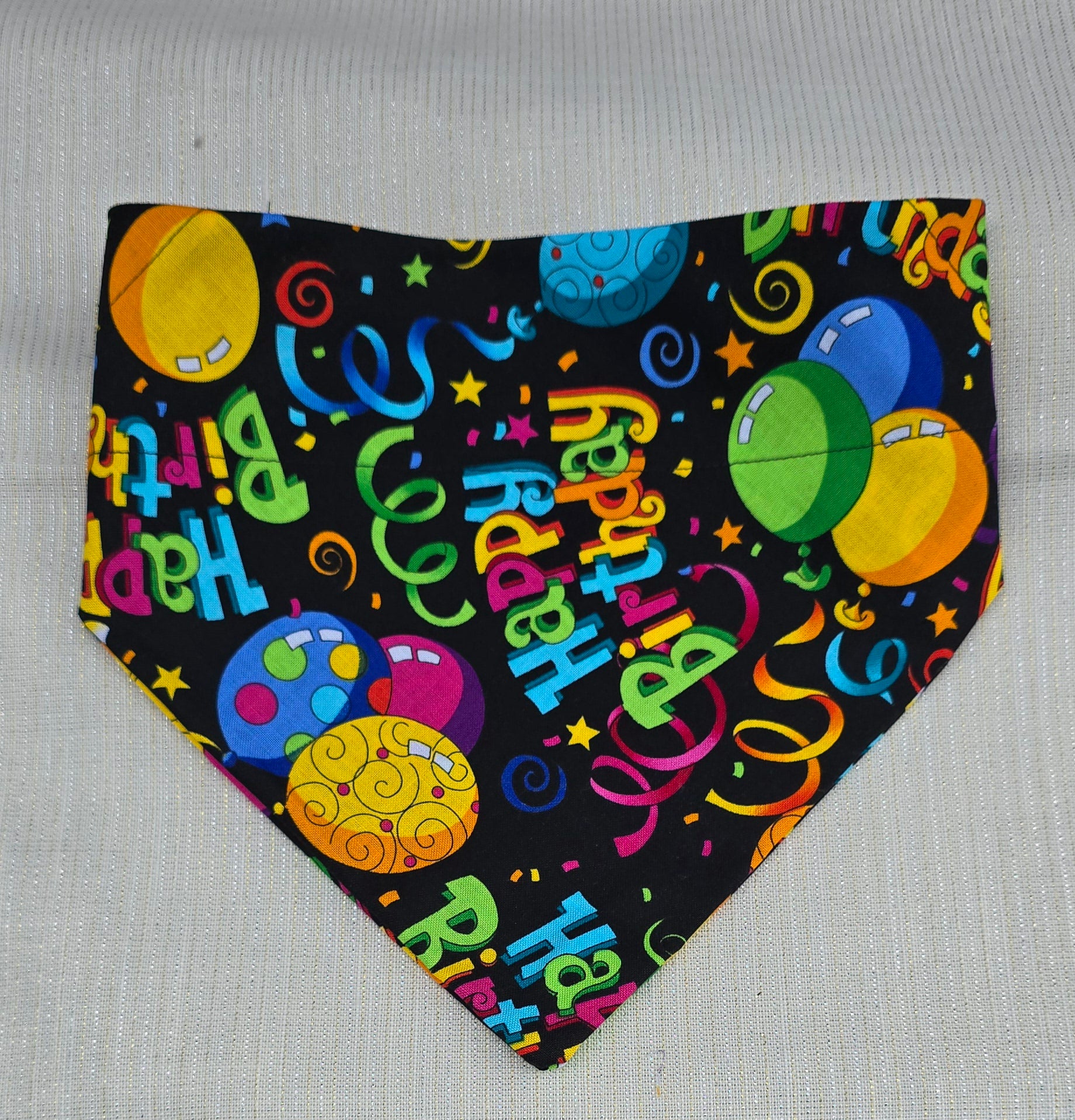 Happy Birthday bandanas for dogs.