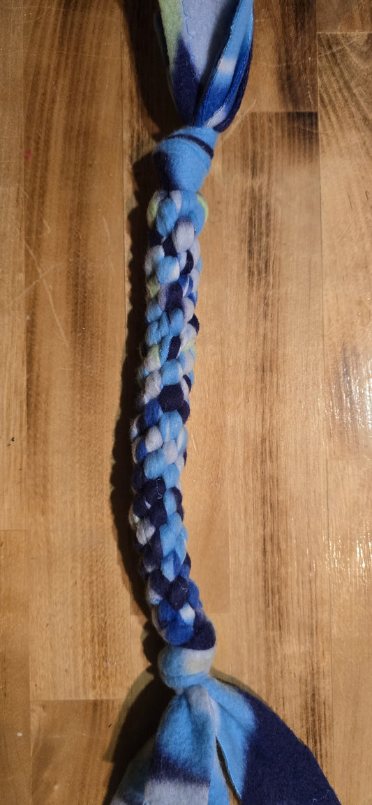 This fleece pull toy is sturdy enough for a game of tug of war, yet gentle on your pet's teeth.