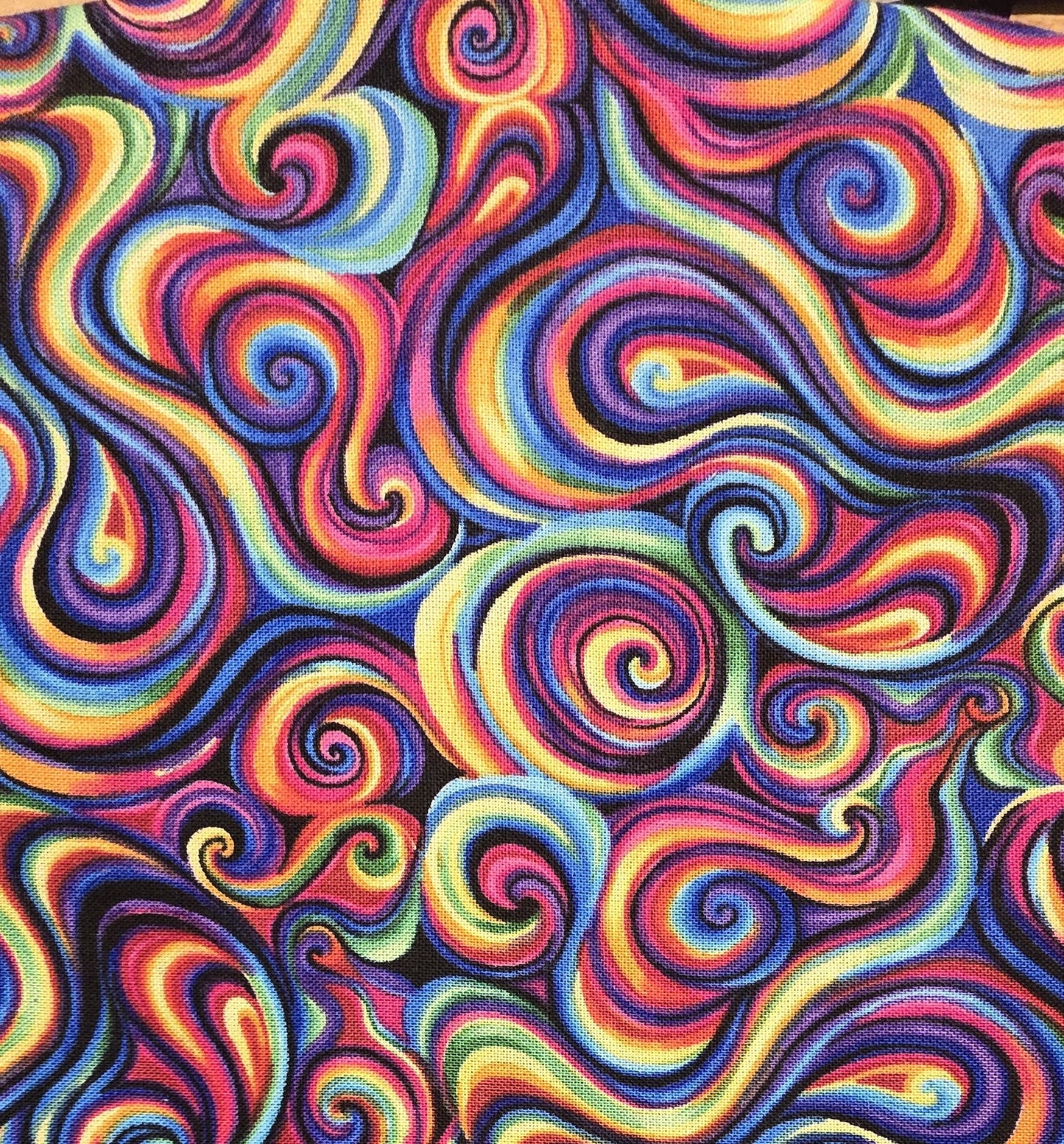 Wild rainbow swirl dog bandana. 